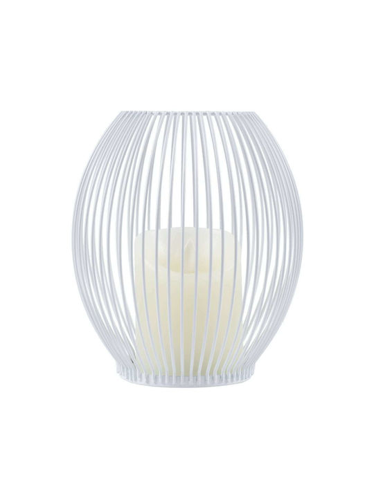 GloboStar Candle Dekorative Lampe Wachs-Politur Weiß