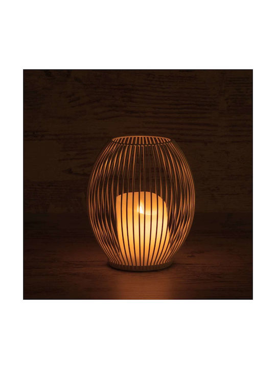 GloboStar Candle Dekorative Lampe Wachs-Politur Weiß