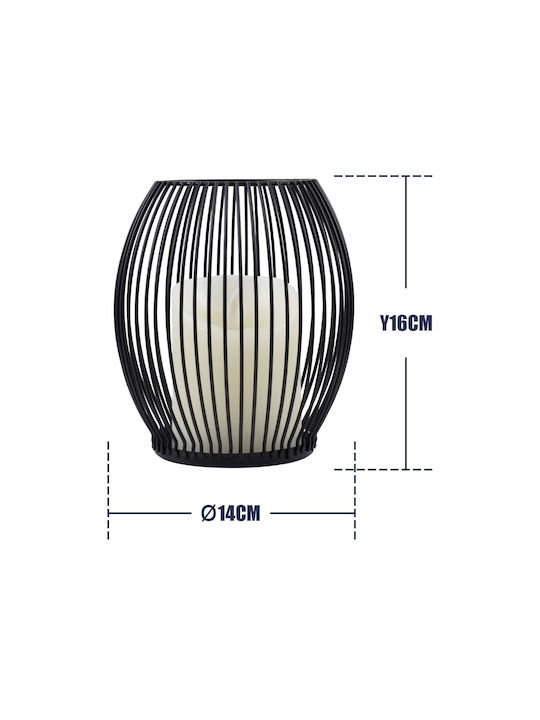 GloboStar Candle Dekorative Lampe Wachs-Politur Weiß