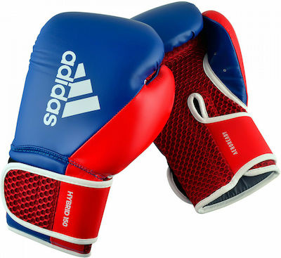 Adidas Hybrid 150 ADIH150TG Synthetic Leather Boxing Competition Gloves Blue