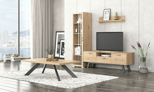 Unitate TV pentru sufragerie No30 Cerneală cu vitrină L195xA45xÎ180buc