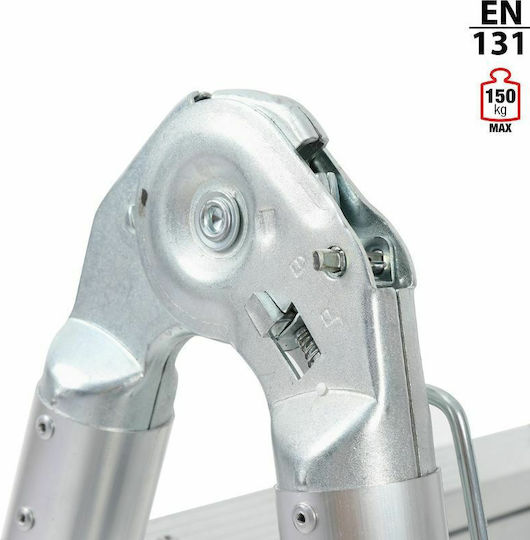 Vesta Telescopic Ladder Aluminum 16 of Steps with Maximum Height 5m