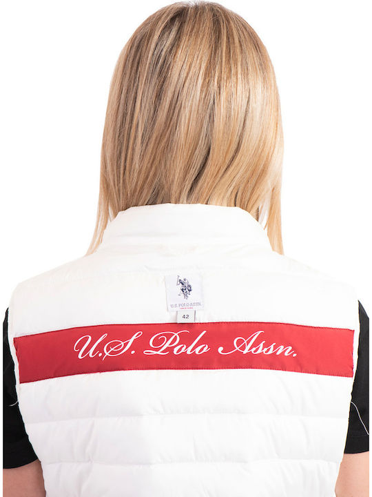 Adel Kurz Damen Ärmellos Puffer Jacke Wendbar Weiß