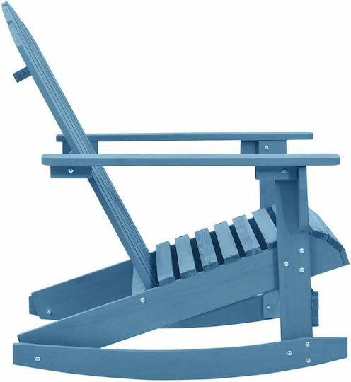 Люлеещ Се Градински Стол Дървен Adirondack Син 70x91.5x92см