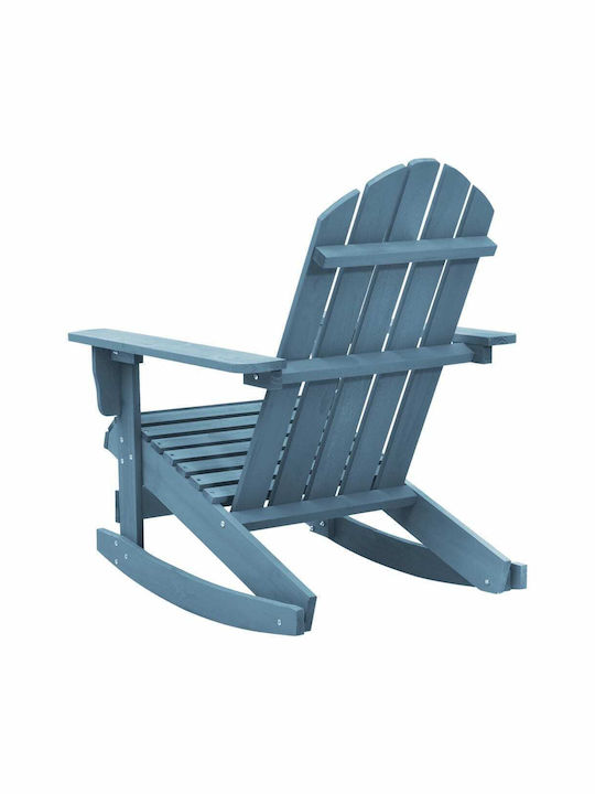 Κουνιστή Καρέκλα Ξύλινη Adirondack Μπλε 70x91.5x92εκ.