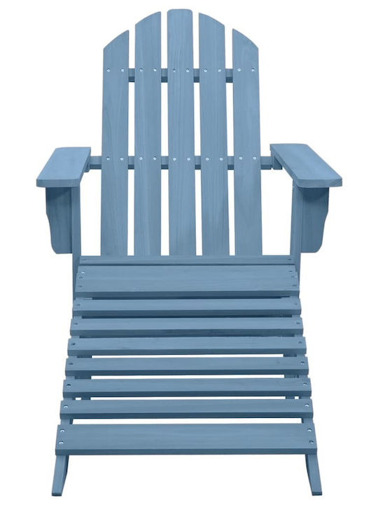 Дървена Градинска Леглонка Adirondack Син 147.5x70x88.5см