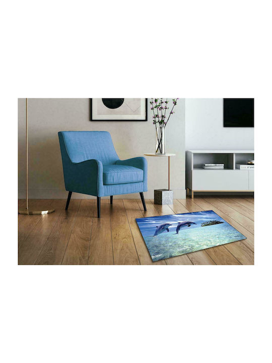 Dimcol Rutschfest Badematte Synthetisch Rechteckig Dolphins 260 33463058004 Colorful 50x85cm