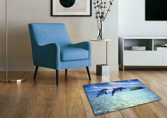 Dimcol Rutschfest Badematte Synthetisch,Polyester/Cotton/Leather Rechteckig Dolphins 260 33463065004 Colorful 60x100cm