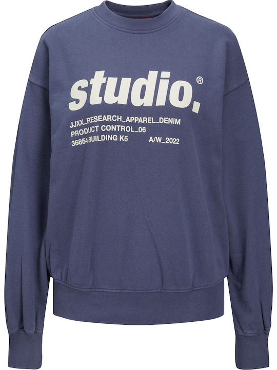 Long Women's Sweatshirt Navy Blue