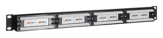 Extralink Patch Panel για Rack 1U 19" 24 Θυρών Μαύρο