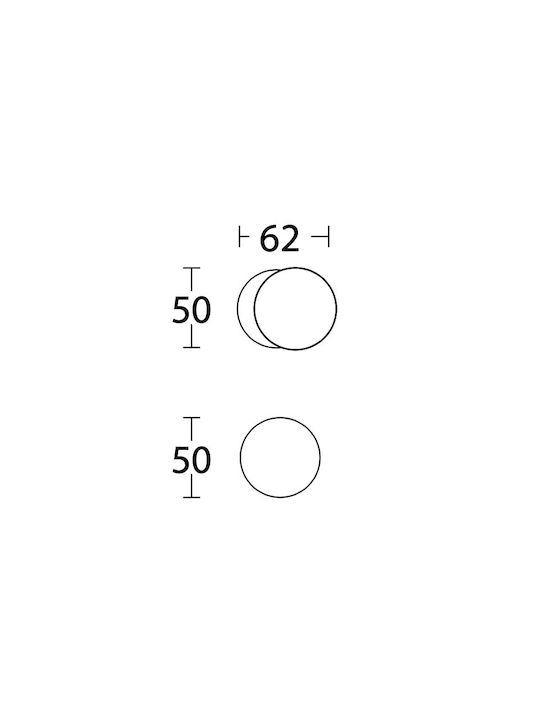 Convex Hebel Mittlere Tür mit Rosette 697 697RORS19S19 Paar mit Rosette Black