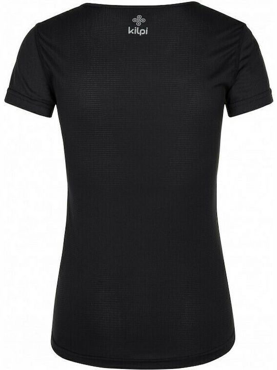 Kilpi Damen Sport T-Shirt Schnell trocknend mit V-Ausschnitt Schwarz