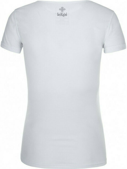 Kilpi Women's Athletic T-shirt Fast Drying with V Neck White