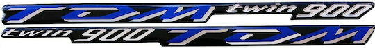 Set de autocolante Embosat 33mm pentru Yamaha TDM 900 Albastru