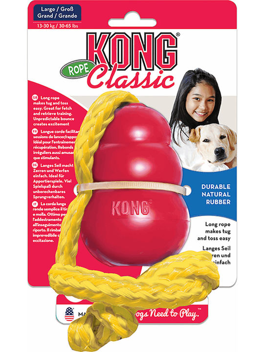 Kong Classic Въже Играчка За Кучета Chew Toy Large 13см Червен