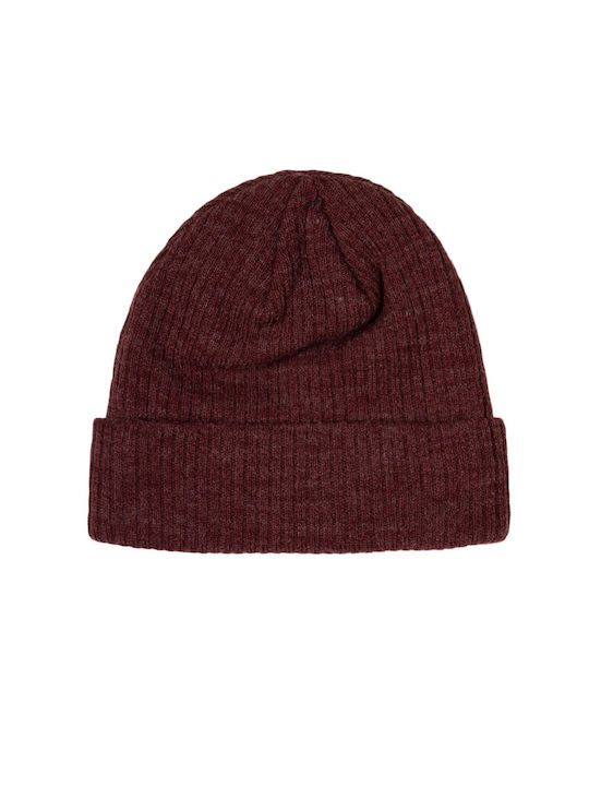 Beanie Ανδρικός Σκούφος με Rib Πλέξη σε Καφέ χρώμα