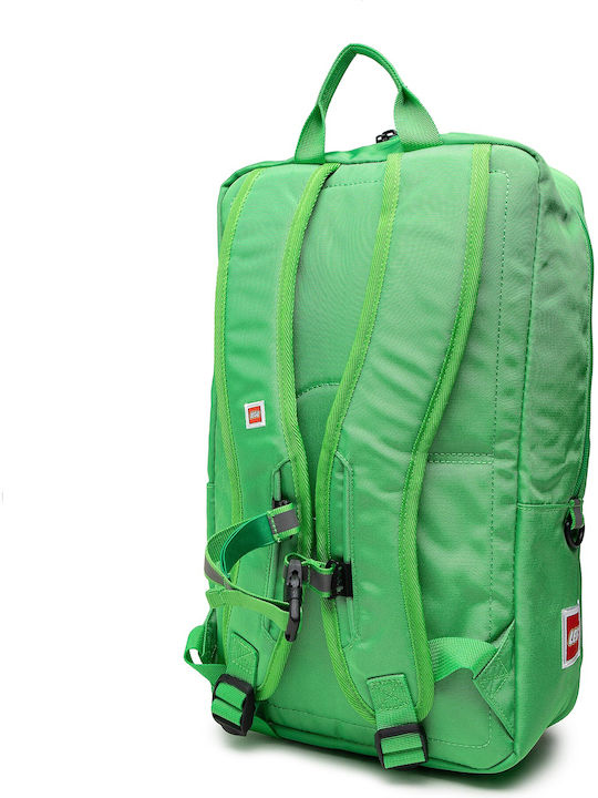 LEGO Brick 1x2 Green School Bag Backpack Elementary, Elementary Green with Water Bottle Holder 18Liters