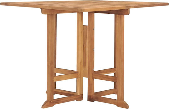 Garten- und Terrassentisch aus Teak Zusammenklappbar Braune 90x90x75cm