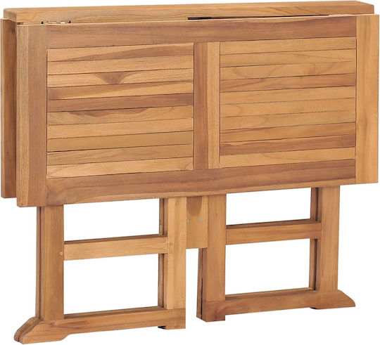 Garten- und Terrassentisch aus Teak Zusammenklappbar Braune 90x90x75cm