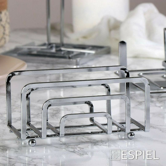 Espiel Χαρτοπετσετοθήκη Μεταλλική Ασημί 18x8x10cm MTT102