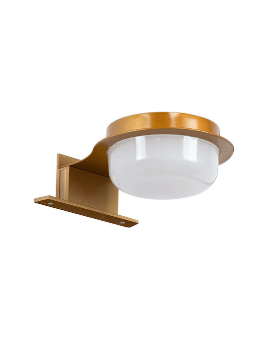 GloboStar Kiara Modern Lamp Bathroom with Integrated LED and Natural White Light Gold 13x3x3cm