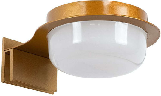 GloboStar Kiara Modern Lamp Bathroom with Integrated LED and Natural White Light Gold 13x3x3cm