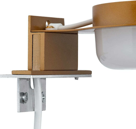 GloboStar Kiara Modern Lamp Bathroom with Integrated LED and Natural White Light Gold 13x3x3cm