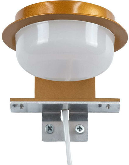 GloboStar Kiara Modern Lamp Bathroom with Integrated LED and Natural White Light Gold 13x3x3cm