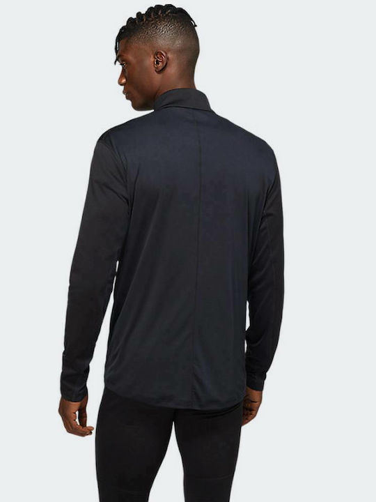 ASICS Men's Athletic Long Sleeve Blouse with Zipper Black