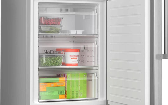 Bosch Ψυγειοκαταψύκτης 363lt Total NoFrost Υ203xΠ60xΒ66.5εκ. Inox KGN39VLCT