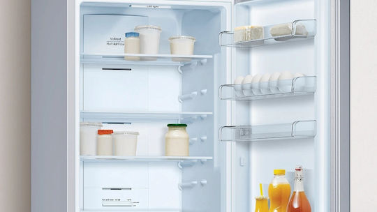 Pitsos Ψυγειοκαταψύκτης 368lt Total NoFrost Υ203xΠ60xΒ66εκ. Inox PKNB39VIEP