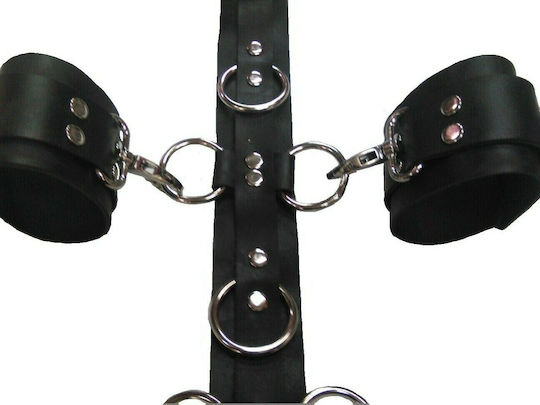 Комплект за Връзване на Шия и Крайници BDSM комплект за обвързване с яка, белезници и колан