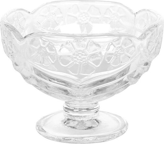 Keskor Eisschüssel Rund Glas Transparent mit Durchmesser 9.5cm 6Stück