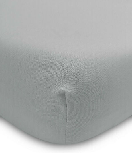 Sensillo Lenjerie De Patut Bebe Pentru Patut Bumbac Cu Cauciuc Gri 60x120cm