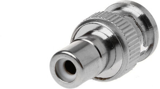 Βύσμα BNC / RCA male/female 10τμχ Ασημί (17170)