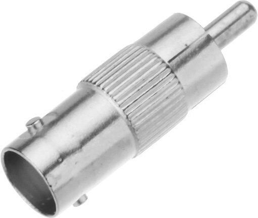 BNC F - RCA M Plug BNC / RCA male/female 10pcs Silver (17179)