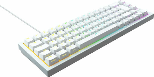 Xtrfy K5 Gaming Tastatură Mecanică 65% cu Kailh Red comutatoare și iluminare RGB (Engleză UK) Alb