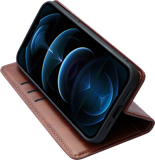 Sonique Vintage Brieftasche Synthetisches Leder Braun (Redmi Note 10 5G / Poco M3 Pro)