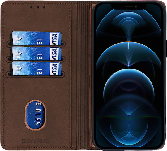 Sonique Vintage Wallet Δερματίνης Καφέ (Redmi Note 9)