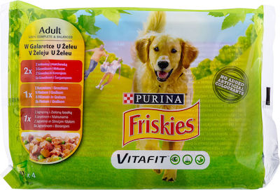 Purina Vitafit Umedă pentru Câini Câine cu Miel, Carne de vită și Pui în Plic 4 x 100gr.