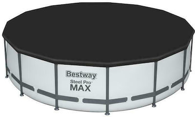 Bestway Αντηλιακό Στρογγυλό Προστατευτικό Κάλυμμα Πισίνας Steel Pro Max Διαμέτρου 457εκ.