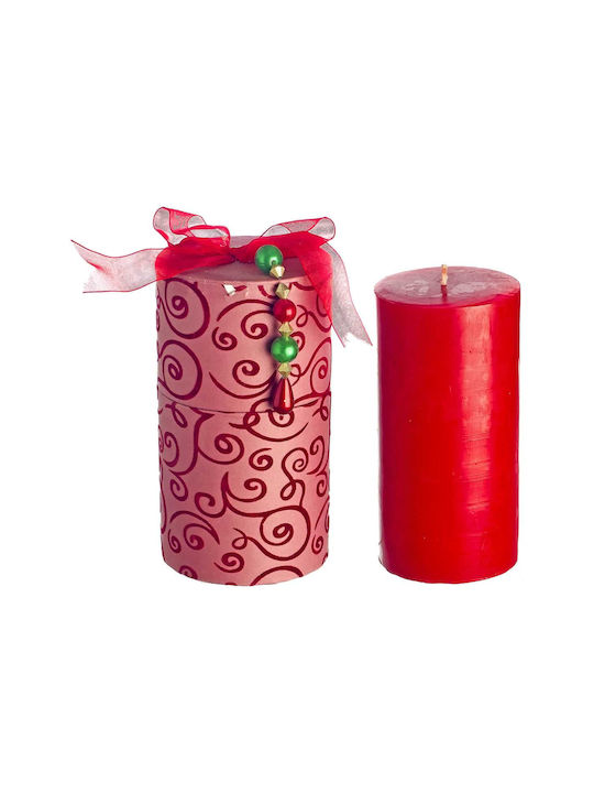 JK Home Decoration Christmas Red Candle 15cm