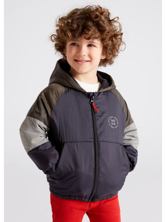 Kids' Casual Jacket Short with Hood Multicolour