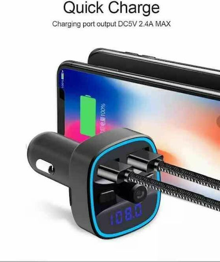 Andowl FM Transmitter Αυτοκινήτου AN-Q-T104 με USB Q-T104