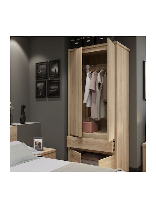 Double Door Wardrobe Norton 88x55x210cm