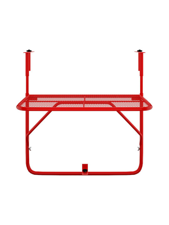 Metallischer Garten- und Terrassentisch Zusammenklappbar Rotes 60x40x65cm