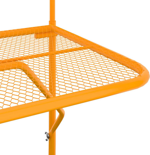 Tisch für kleine Außenbereiche Zusammenklappbar Gelb 60x40x65cm