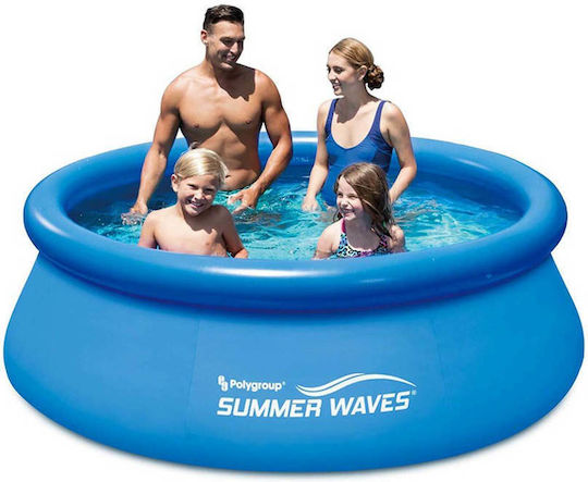 Summer Waves Piscină Gonflabilă Rotundă Quick Set 2271lt 366x76cm Albastră