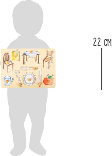 Wooden Kids Peg Puzzle Everyday Objects 10pcs Small Foot