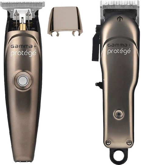 GammaPiu Protege Trimmer Clipper Combo Set Wiederaufladbar Haarschneidemaschine Kupfer